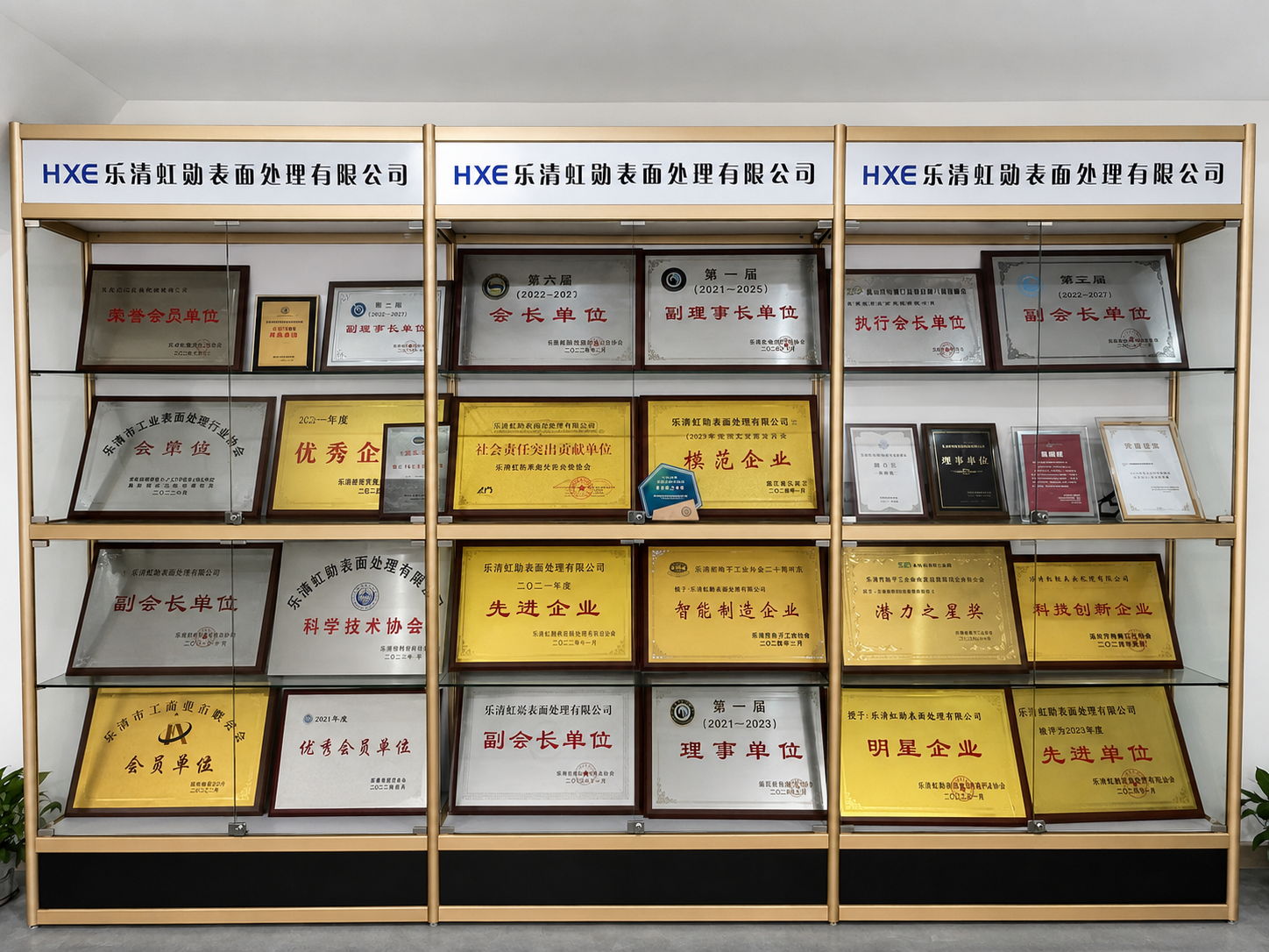 乐清虹勋企业荣誉墙